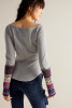 Free People Cozy Craft Cuff Sweater Heather Grey Combo