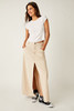 Free People Come As You Are Cord Maxi Skirt Beechwood