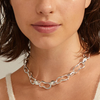 Pilgrim Wave Silver Plated Chunky Chain Necklace