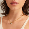 Pilgrim Wave Gold Plated Heart Pendant Necklace
