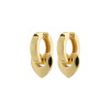 Pilgrim Wave Gold Plated Chunky Heart Hoops