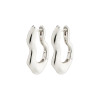 Pilgrim Wave Silver Plated Wavy Hoops