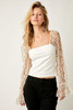 Free People Gimme Butterflies Top Ivory Combo