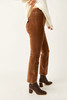 Free People In My Feelings Velvet Crop Flare Pants Chocolatte