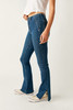 Free People Level Up Slit Bootcut Jeans Country Blue