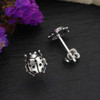 Nina Designs Sterling Silver Lady Bug Studs