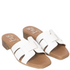 Oh! My Sandals Amanda Heeled Slide Sandals White