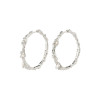 Pilgrim Raelynn Organic Shaped Pearl Hoops Silver