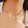 Pilgrim Love Tag Sis Necklace Silver