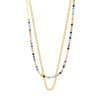 Pilgrim Reign Crystal & Curb Chain Necklace Set Gold