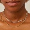 Pilgrim Reign Crystal & Curb Chain Necklace Set Gold