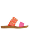 Los Cabos Doti Two Strap Slides Pink & Orange