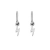 Foxy Originals Flash Lightning Bolt Hoops Silver