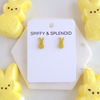 Spiffy & Splendid Glitter Bunny Studs Yellow