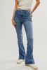 Free People Level Up Slit Bootcut Jeans Sunburst Blue