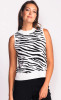 Pink Martini Rue Top Zebra Print