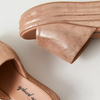 Free People Harbor Leather Flatform Sandals Rose Gold