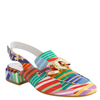 Django & Juliette Vabor Sling Back Loafers Stripe Multi Patent