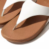 FitFlop Lulu Leather Toe Post Sandals White