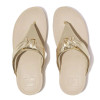 FitFlop Lulu Padded Knot Toe Post Leather Sandals Platino