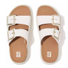 FitFlop Gen-FF Buckle Two Bar Leather Slides White