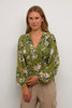 KAFFE KAvita Floral Blouse Green Stencil