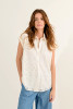 Molly Bracken Sleeveless Lace Top Off White 