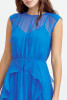 Adelyn Rae Rosalie Cascading Ruffled Dress Sea Blue