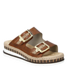 Rieker Regina Wedge Slides Tan