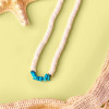 Pura Vida Puka Shell Chip Choker White & Turquoise