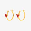 Pura Vida Petite Heart Hoops Gold