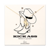 Dogeared Kick Ass Cowboy Boot Necklace Gold Dipped