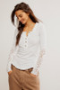 Free People Our Song Henley Cuff Ivory