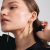 Pilgrim Feel Long Dangle Earrings Gold Plated