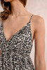 Molly Bracken Long Printed Maxi Dress Beige Leopard