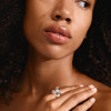 Pilgrim Sunset Melting Adjustable Ring Silver Plated
