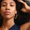 Pilgrim Dune Long Hoops Gold Plated