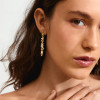 Pilgrim Sunset Wavy Crystal Earrings Gold Plated