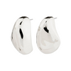Pilgrim Dune Chunky Half Hoops Silver Plated