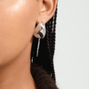 Pilgrim Dune Chunky Half Hoops Silver Plated