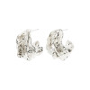 Pilgrim Eclipse Wavy Hoops Silver Plated
