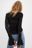 Free People Lace Layering Long Sleeve Black