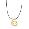 Pilgrim Unfold Spiral Genuine Leather Necklace Gold Plated