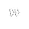 wellDunn Winslet Drip Heart Hoops Silver