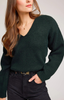 Gentle Fawn Angelica V-Neck Sweater Wintergreen