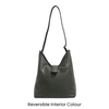 S-Q Mona 2-In-1 Reversible Hobo Bag Black/Deep Forest