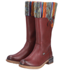 Rieker Tall Knit Cuff Boots Burgundy