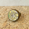 K. Ross Creations Antique China Ring Yellow Peony