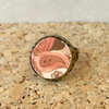 K. Ross Creations Antique China Ring Pink Paisley