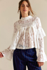 Free People Lilabeth Lace Top Clean Ivory